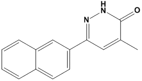 Molecular Structure of 28734-27-2 (3(2H)-Pyridazinone, 4-methyl-6-(2-naphthalenyl)-)